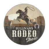 Lasso Roping Roundup ADD NAME Western Rodeo Show Snijplank (Voorkant)
