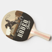 Lasso Roping Roundup ADD NAME Western Rodeo Show Tafeltennisbatje (Zijkant)