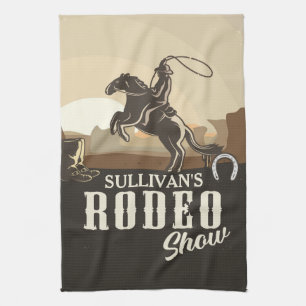 Lasso Roping Roundup ADD NAME Western Rodeo Show Theedoek
