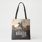 Lasso Roping Roundup ADD NAME Western Rodeo Show Tote Bag (Voorkant)