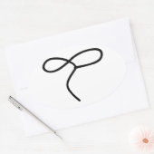 Lasso touw ovale sticker (Envelop)