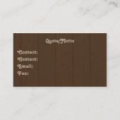 Lasso Western Visitekaartje (Achterkant)