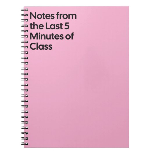 Last 5 Minutes Class Notebook Notitieboek (Voorkant)