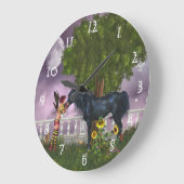 Last Black Unicorn Wall Clock Grote Klok (Hoek)