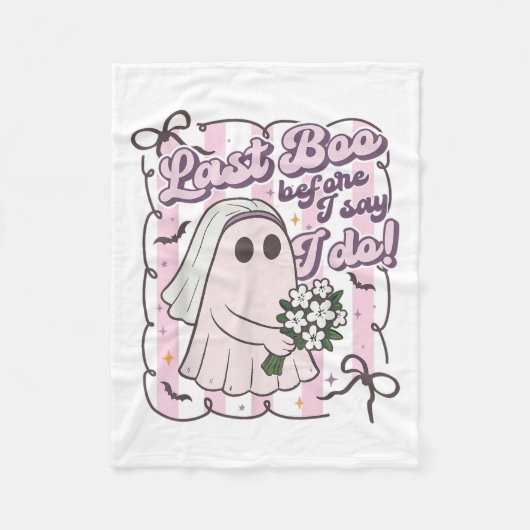 Last Boo Before I Say I Do Bride Ghost Halloween B Fleece Deken (Voorkant)