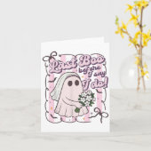 Last Boo Before I Say I Do Bride Ghost Halloween B Kaart (Gele Bloem)