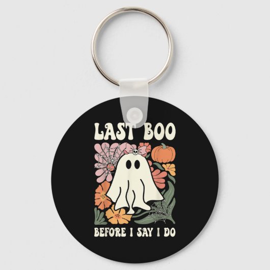 Last Boo Before I Say I Do Ghost Wedding Bachelore Sleutelhanger (Voorkant)