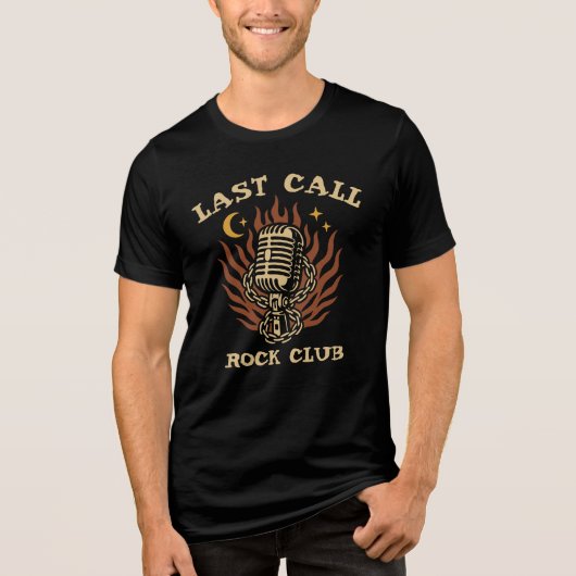 Last Call Rock Club Tri-Blend Shirt (Voorkant)