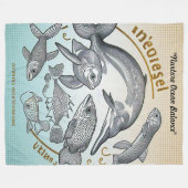 "Last Chance for Coral" Fleece Deken (Voorkant (Horizontaal))