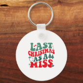 Last Christmas As A Miss Women Engaged Engagement  Sleutelhanger (Voorkant)