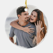 Last Christmas As Mr and Miss Engaged Fiancé Keramisch Ornament (Achterkant)