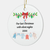 Last Christmas with Silent Nights – Personalized  Keramisch Ornament (Links)