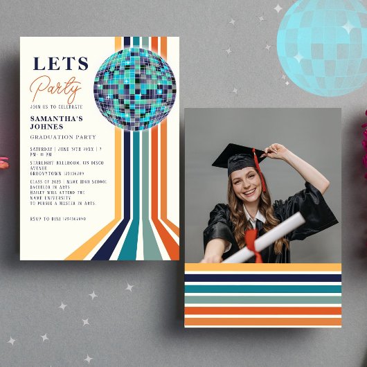 Last Dance Retro Graduation Party Foto Kaart