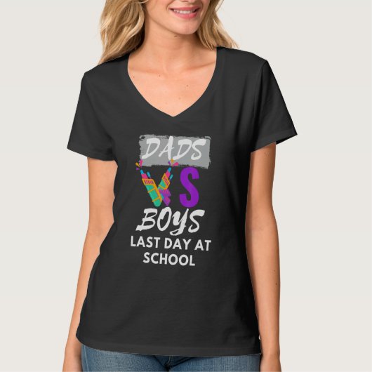 last day at school Out of school summer school tea T-shirt (Voorkant)