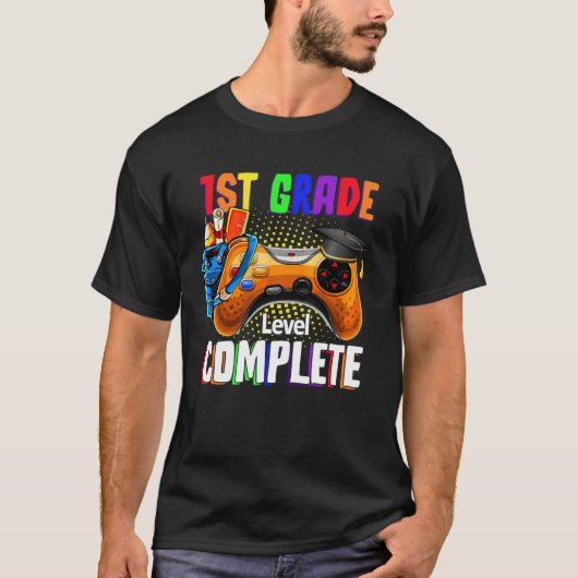 Last Day Of School 1st Grade Level Complete Gradua T-shirt (Voorkant)