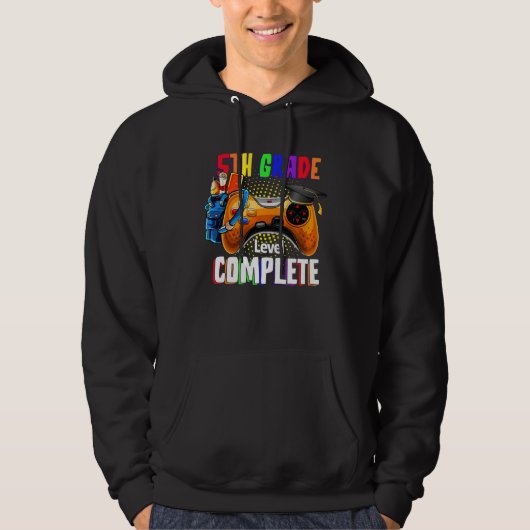 Last Day Of School 5th Grade Level Complete Gradua Hoodie (Voorkant)