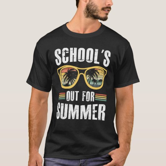 Last Day Of School Retro Schools Out For Summer 8 T-shirt (Voorkant)