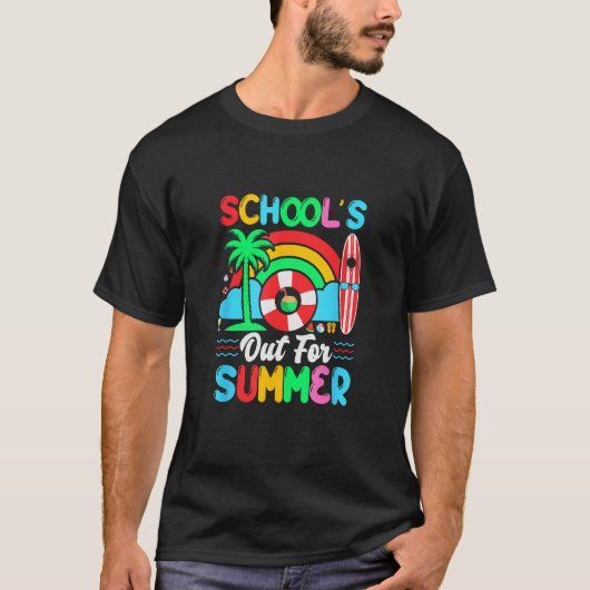 Last Day of School s Out For Summer Vacation Teach T-shirt (Voorkant)