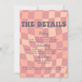 Last Disco 70s Bachelorette Invitation Kaart (Achterkant)