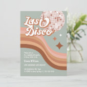 Last Disco 70's Groovy Retro Daisy Bachelorette Kaart (Staand voorkant)