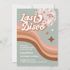 Last Disco 70's Groovy Retro Daisy Bachelorette Kaart