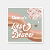 Last Disco 70's Groovy Retro Daisy Bachelorette Servet (Voorkant)