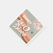 Last Disco 70's Groovy Retro Daisy Bachelorette Servet (Hoek)