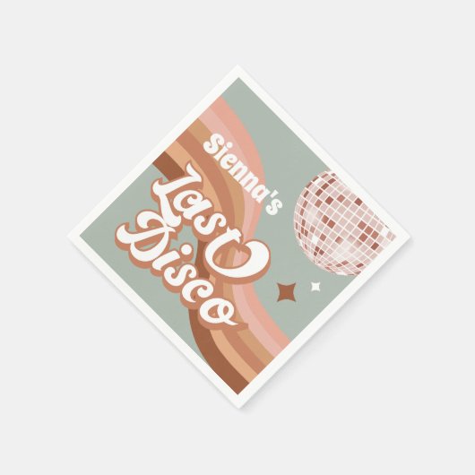 Last Disco 70's Groovy Retro Daisy Bachelorette Servet (Hoek)