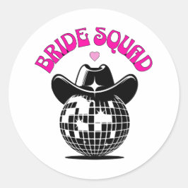 last disco bachelorette party bride squad cowgirl ronde sticker