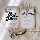 Last Disco Bachelorette Party Itinerary Invitation Kaart