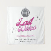 Last Disco Bachelorette Theme Ball Photo backdrop Wandkleed (Voorkant)