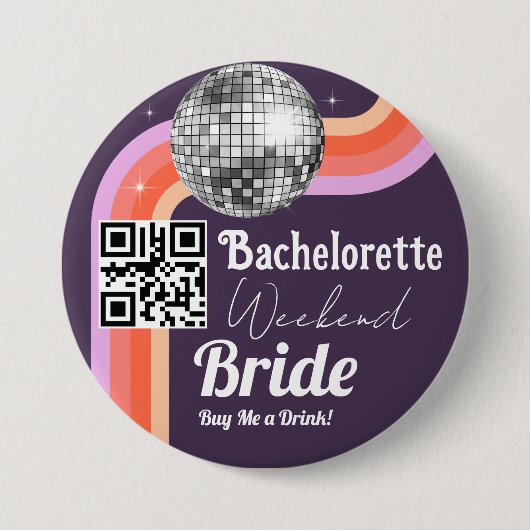 Last Disco Bachelorette Weekend Ronde Button 7,6 Cm (Voorkant)