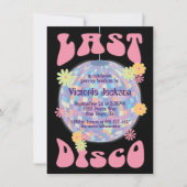 Last Disco Ball Bachelorette Party Invitati 1970 Kaart (Voorkant)