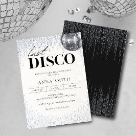 Last Disco Glitz & Glam Bachelorette Party Invitat Kaart