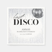 Last Disco Glitz & Glam Bachelorette Party Servet (Voorkant)