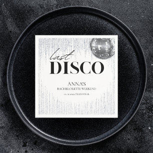 Last Disco Glitz & Glam Bachelorette Party Servet