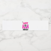 last disco groovy bachelorette party pink waterfles etiket (Enkel label)