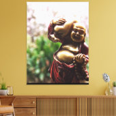 Last dragende Boeddha Canvas Afdruk (Insitu (Woonkamer))