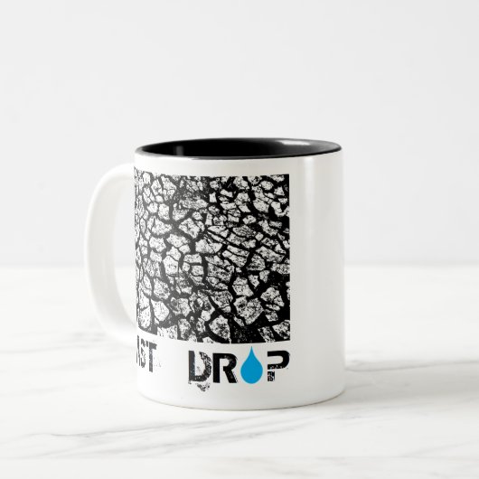 last drop tweekleurige koffiemok (Voorkant links)