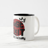 Last Exit Music Factory- Crown Mug Tweekleurige Koffiemok (Voorkant rechts)