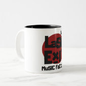 Last Exit Music Factory- Crown Mug Tweekleurige Koffiemok (Voorkant links)