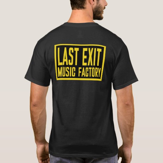 Last Exit Music Factory Logo- Square T-shirt (Achterkant)