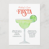 Last Fiesta Margarita Bachelorette Invitation Briefkaart (Voorkant)