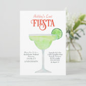 Last Fiesta Margarita Bachelorette Weekend Party Kaart (Staand voorkant)