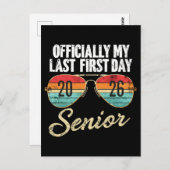 Last First Day Senior 2026 Briefkaart (Voorkant / Achterkant)
