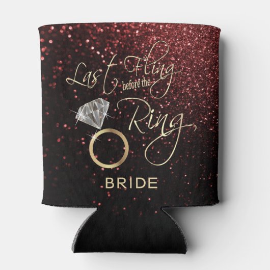 Last Fling Before the Ring Bachelorette Red Blikjeskoeler (Achterkant)