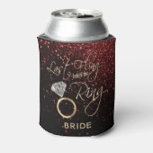 Last Fling Before the Ring Bachelorette Red Blikjeskoeler (Blikje Achterkant)