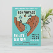 Last Float Bachelorette Party Weekend Invitation Kaart (Staand voorkant)
