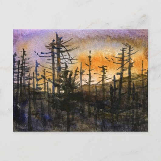 "Last Light" Briefkaart landwegen (Voorkant)