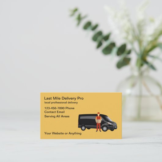 Last Mile Local Delivery Service Visitekaartje (Staand voorkant)